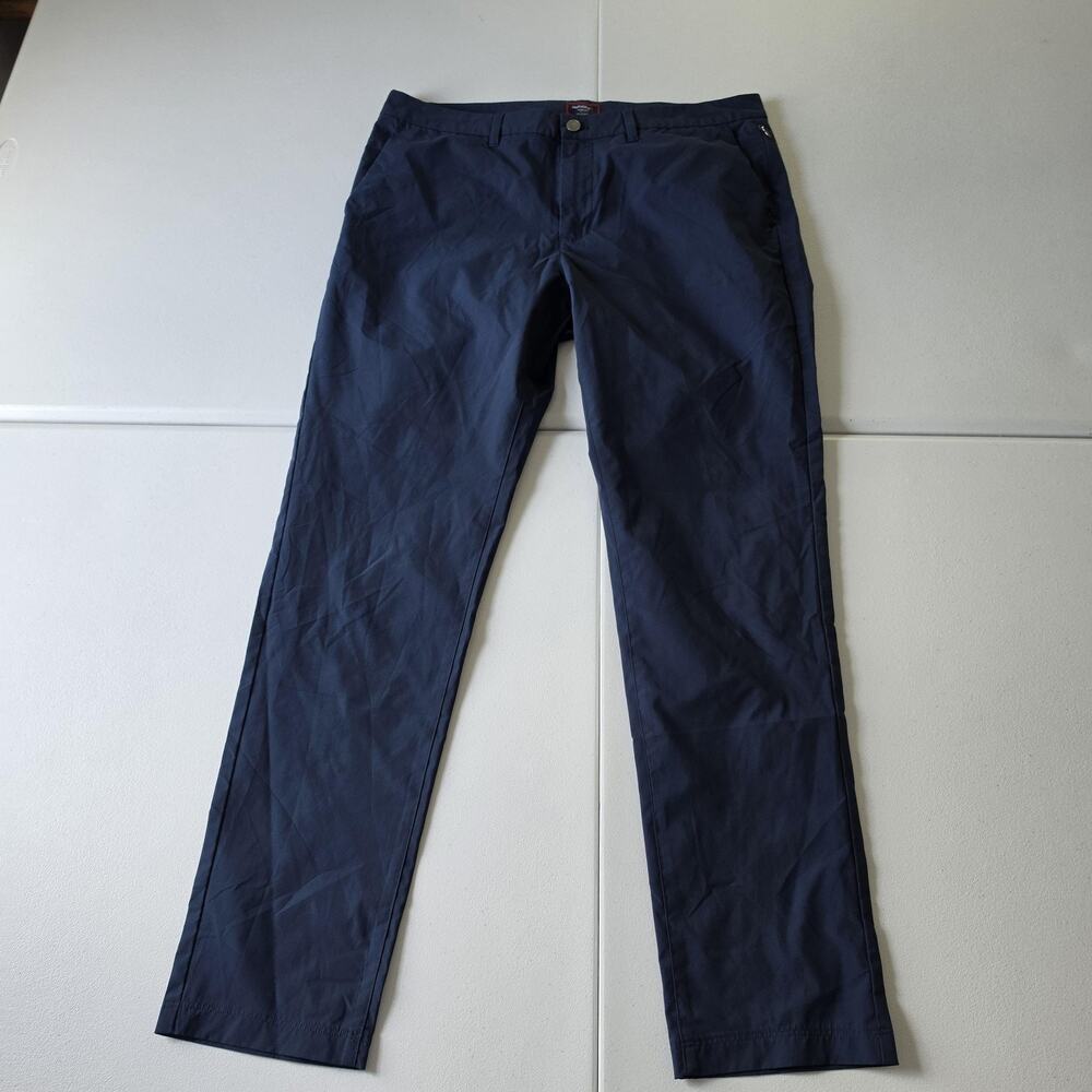 UNTUCKit Pants Mens 36x32 Navy Traveler Pant Slim Fit Travel Chino Office